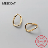 925 Silver Wavy Hoop Earring for Women BKEJ185