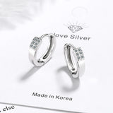 925 Silver Zirconia Circle Hoop Earring for Women
