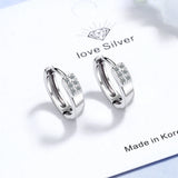 925 Silver Zirconia Circle Hoop Earring for Women