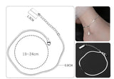 925 Silver Glossy Snake Bone Anklet Women Beach Summer Party Jewelry BKSL115