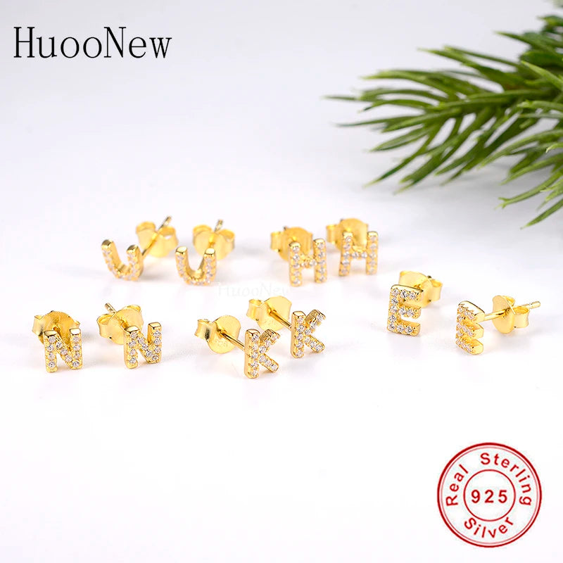 925 Silver A-Z Letter Stud Earring For Women