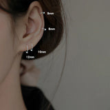 925 Silver Minimalist Hoop Earrings Thread-shaped Ear Bone Earrin