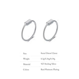 925 Silver Minimalist Hoop Earrings Thread-shaped Ear Bone Earrin