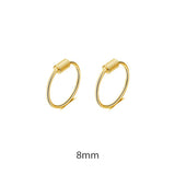 925 Silver Minimalist Hoop Earrings Thread-shaped Ear Bone Earrin