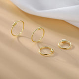 925 Silver Minimalist Hoop Earrings Thread-shaped Ear Bone Earrin