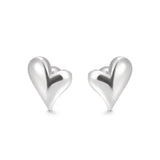 925 Silver Love Heart Stud Earrings Screw Earring Jewelry Gift