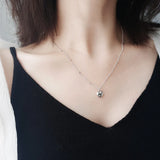 925 Silver Mini Heart Pendant Necklace for Women Party Dress