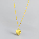 925 Silver Mini Heart Pendant Necklace for Women Party Dress
