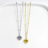 925 Silver Mini Heart Pendant Necklace for Women Party Dress