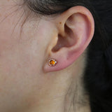 925 Silver CZ Elephant Stud Earrings