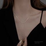 925 Silver Bead Chain Necklaces for Women Wedding Gift