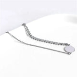 925 Silver Disc Chain Bracelet Minimalist Style Sweet Jewelry