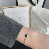 925 Silver Disc Chain Bracelet Minimalist Style Sweet Jewelry