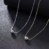 925 Silver Transfer Beads Clavicle Chain Necklace for Women