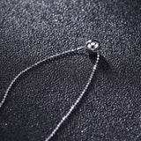 925 Silver Transfer Beads Clavicle Chain Necklace for Women