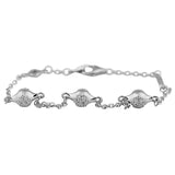925 Silver LovePods Tennis Slider Bracelet Bangle