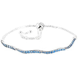 925 Silver LovePods Tennis Slider Bracelet Bangle