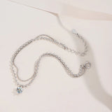 925 Silver Moissanite 50pt Stacked Bracelet, Gift for Ladies