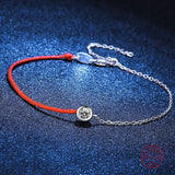 925 Silver Moissanite Bracelet Women Engagement Christmas Party Jewelry
