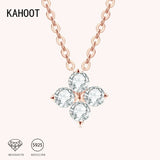 925 Silver Moissanite Lucky Clover Necklace for Stylish Women