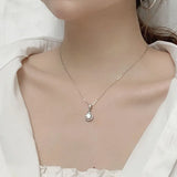 925 Silver Moissanite Necklace Vintage Personality Water Drop Pendant