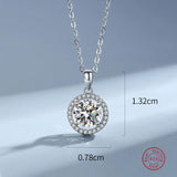 925 Silver Moissanite Necklace Iced Bling Wedding Anniversary Jewelry Gift