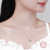 925 Silver Moissanite Necklace Iced Bling Wedding Anniversary Jewelry Gift
