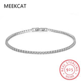 925 Silver Moissanite Tennis Bracelet 0.1ct D VVS1 Diamond 2mm