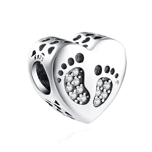 925 Silver Mom Daughter Sister Charm Beads for Bracelet Jewelry