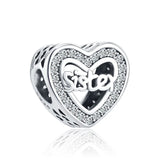 925 Silver Family Charm Beads for Bracelet Jewelry