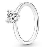 925 Silver Mom Double Pave Heart Infinity Stones Butterfly Band Ring