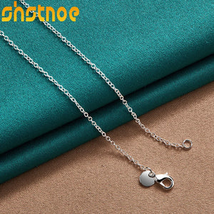925 Silver Mom Pendant Necklace 18" Chain Women Man Wedding Charm Jewelry