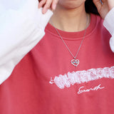 Mom and Daughter Sea Turtle Heart Pendant Necklace