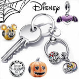 925 Sterling Silver Heart Charm Holder Key Ring