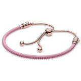 925 Silver Multicolor Leather Bracelet Adjustable Clasp Bangle