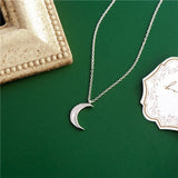 925 Sterling Silver Moon Pendant Necklaces Fine Jewelry For Women