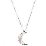 925 Sterling Silver Moon Pendant Necklaces Fine Jewelry For Women