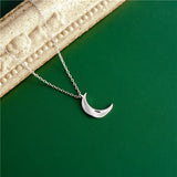 925 Sterling Silver Moon Pendant Necklaces Fine Jewelry For Women