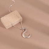 925 Silver Moon Chain Choker Necklace Retro Fine Jewelry