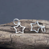 925 Silver Moon&Star Hollow Out Charm Pendant DIY Jewelry Making