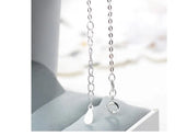 925 Silver Moon Stone Cat Charm Bracelet for Women