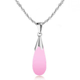 925 Silver Moonlight Opal Water Pendant Necklace Choker