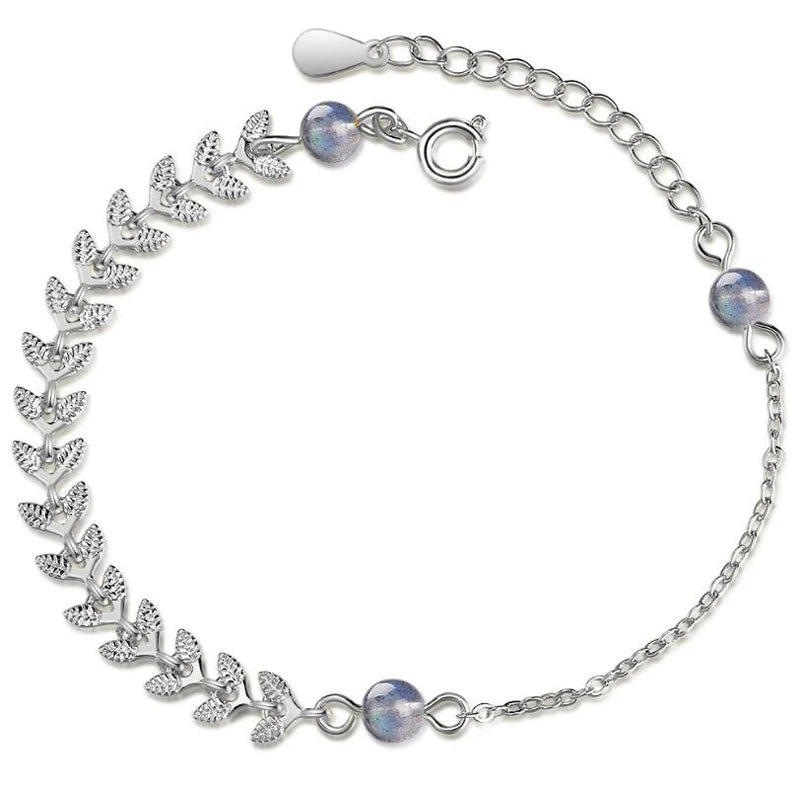 925 Silver Moonstone Moonlight Forest Bracelets for Women