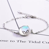 925 Silver Moonstone Butterfly Bracelet Wedding Gift Jewelry