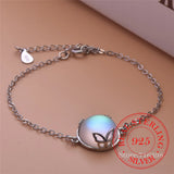 925 Silver Moonstone Butterfly Bracelet Wedding Gift Jewelry