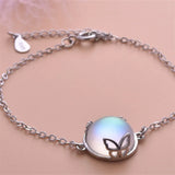 925 Silver Moonstone Butterfly Bracelet Wedding Gift Jewelry