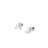 925 Sterling Silver Mouse Head Stud Earrings for Women Christmas Jewelry