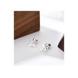 925 Sterling Silver Mouse Head Stud Earrings for Women Christmas Jewelry
