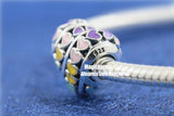 925 Sterling Silver Multi-Color Hearts Enamel Charm Beads