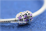 925 Sterling Silver Multi-Color Hearts Enamel Charm Beads